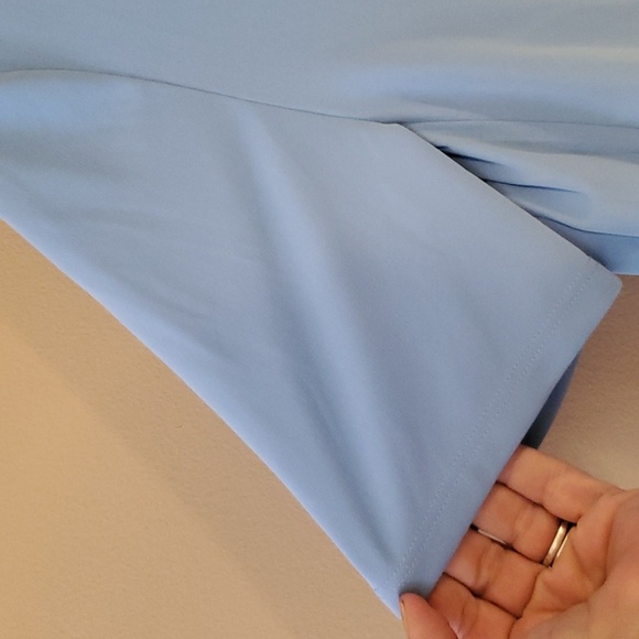 Max Mara Leisure Pleated Back Top In Blue Size M NWOT'S - Picture 6 of 11